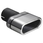 Exhaust Tail Pipe Single Carb Oval 110x45x80