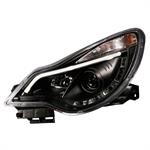 Set Koplampen incl. DRL 'Light-Bar' passend voor Opel Corsa D 2011-2014 - Zwart - excl. OPC