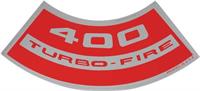 400 Turbo Fire air cleaner decal