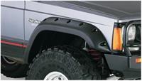 Fender Flares, Cut-Out, Front, Black, Dura-Flex Thermoplastic, Jeep, Pair
