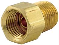 Fittings, Brass, Male 1/8 in. NPT to Female 3/16 in.-24 Thread, Inverted Flare, Set of 4
