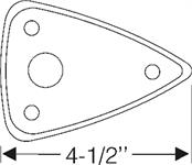 Mounting pad, h/l bar to rad.