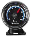 Gauge, Performance Retro Line, Tachometer, 0-8,000 rpm, 3 3/8 in. Diameter, Black Face, Analog