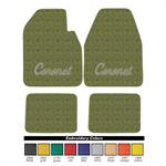 Moss Green Loop Floor Mats With Embroidered "Coronet" Logo