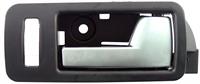 interior door handle - front right - chrome lever +black housing (w/alum trim)