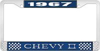 1967 CHEVY II LICENSE PLATE FRAME BLUE