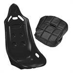 Seat and Cover Combo, Highback, Black, Vinyl