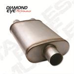 muffler, 3,5" in / 3,5" out, oval
