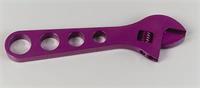AN Adjustable Wrench, Aluminum, Purple Anodized, Adjustable 3 AN-8 AN, Each