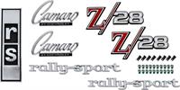 1968 Camaro Z28; Exterior Emblem Kit; with RS Option