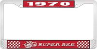 1970 SUPER BEE LICENSE PLATE FRAME - RED