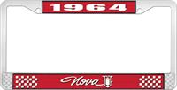 nummerplåtshållare, 1964 NOVA STYLE 1 röd