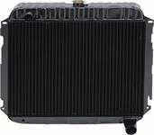 1973 MOPAR B/E-BODY REPLACEMENT 3 ROW COPPER RADIATOR - SMALL BLOCK MANUAL WITH SMOG FITTING