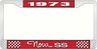 1973 NOVA SS LICENSE PLATE FRAME STYLE 3 RED