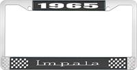 nummerplåtshållare, 1965 IMPALA svart/krom, med vit text