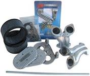 Space Saver Manifold Kit, complete manifold & linkage kit w/ air filters - Porsche Style Cross Bar Linkage - fits IDF/DRLA Series Carburetors