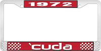 1972 'CUDA LICENSE PLATE FRAME - RED
