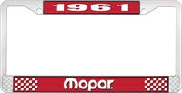 1961 MOPAR LICENSE PLATE FRAME - RED