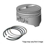 Piston and Ring Kit, Hypereutectic, Dish, 3.736 in. Bore, Chevy, Small Block, Kit