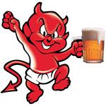 Devil With Beer 10,5x10,5cm