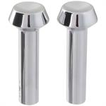 Door Lock Knobs; Chrome; Pair