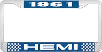 1961 HEMI LICENSE PLATE FRAME - BLUE