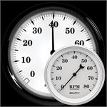 Tachometer 86mm 0-8.000rpm Old Tyme White 2