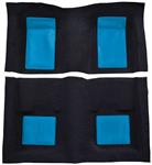 mattsats nylon med isolering - Black with Medium Blue Inserts