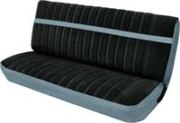 Vinyl/Velour Bench Seat Upholstery Set - charcoal