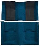 1970 Mustang Mach 1 Nylon Passenger Area Carpet - Dark Blue with Black Inserts