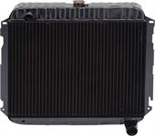 1973 MOPAR B/E-BODY REPLACEMENT 3 ROW COPPER RADIATOR - SMALL BLOCK AUTOMATIC WITH SMOG FITTING