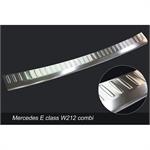 RVS Achterbumperprotector passend voor Mercedes E-Klasse W212 Kombi 2013-2016 (excl. AMG-Line) 'Ribs'