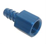 Fitting, Adapter, AN to Hose Barb, Straight, Aluminum, Blue Anodized, -6 AN, 3/8 in. Hose Barb, Each