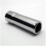 Exhaust Tip, Steel, Chrome, Rolled Edge, 2.5 in. Inlet, 2.5 in. Outlet, 8 in. Long, Each