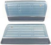 1966 IMPALA & SS 2 DOOR COUPE / CONVERTIBLE 2 TONE BLUE PRE-ASSEMBLED FRONT DOOR PANELS