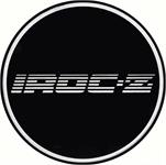 "R15 WHEEL CENTER CAP EMBLEM IROC-Z 2-15/16"" CHROME LOGO/BLACK BACKGROUND"