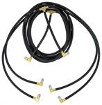 1951-56 GM Full Size Convertible Top Hydraulic Hose Set Black Rubber Pigtail Style