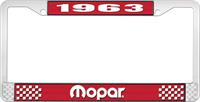 1963 MOPAR LICENSE PLATE FRAME - RED