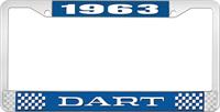 nummerplåtshållare 1963 dart - blå