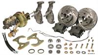 Disc Brakes, Front, Power Assist, Rotors, One-piston Calipers, 2 in. Drop Spindles