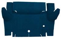 1965-66 Mustang Convertible Nylon Loop Carpet Trunk Mat - Dark Blue
