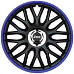 Set J-Tec wheel covers Orden R 14-inch black/blue + chrome ring