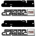 1981-86 GMC C/K, 1989-91 GMC R/V Truck, SUV	 Fender Emblem Set	 Sierra Classic 2500