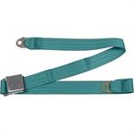 Seat Belt - 74" Long - Chrome Lift Latch Type - With Hardware - Turquoise