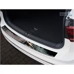 Zwart RVS Achterbumperprotector passend voor Volkswagen Tiguan II incl. Allspace & R-Line 2016-2020 & FL 2020-2024 'Ribs'