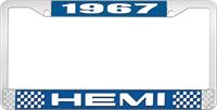 1967 HEMI LICENSE PLATE FRAME - BLUE