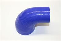 silikonslang 90 grader 76-70mm reducerande blå, 4-lagers