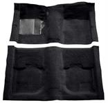 1969-70 Mustang Fastback Passenger Area Nylon Loop Carpet without Fold Downs - Black
