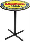 1948-53 Style Mopar Blue/Yellow parts And accessories Logo Pub Table With Black Base