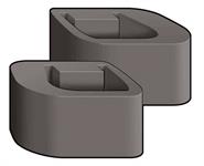 Fastback Rear Seat Latch Bumpers - Rubber